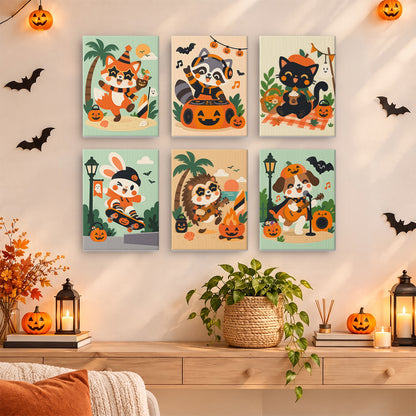Raccoon DJ and Bonfire Jam mini paint by numbers – image 14