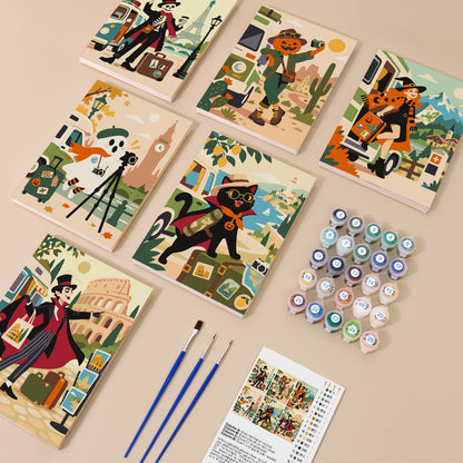 Skeleton and Ghost World Tour mini paint by numbers – image 1