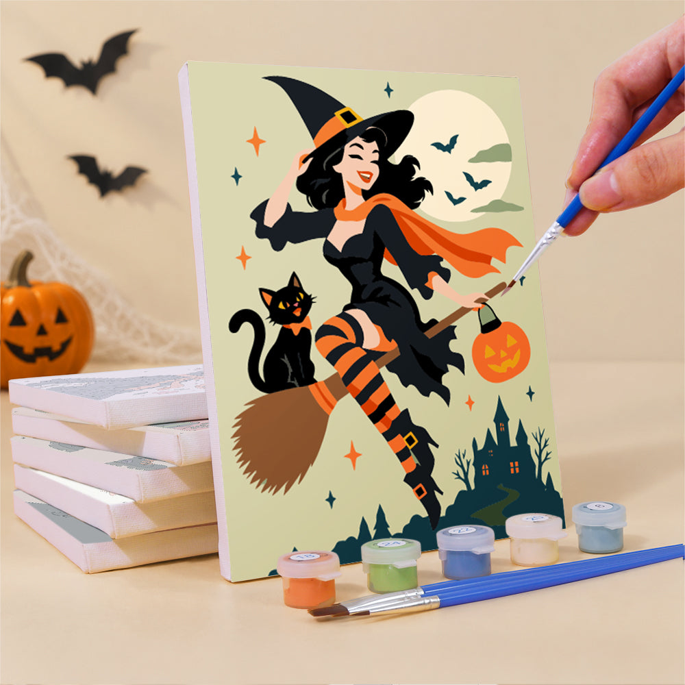 Classic Halloween Characters mini paint by numbers – image 3