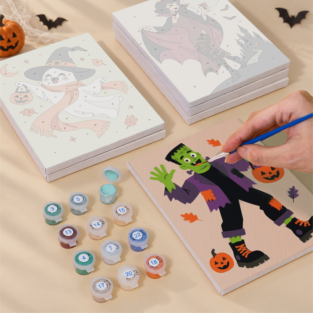 Classic Halloween Characters mini paint by numbers – image 4