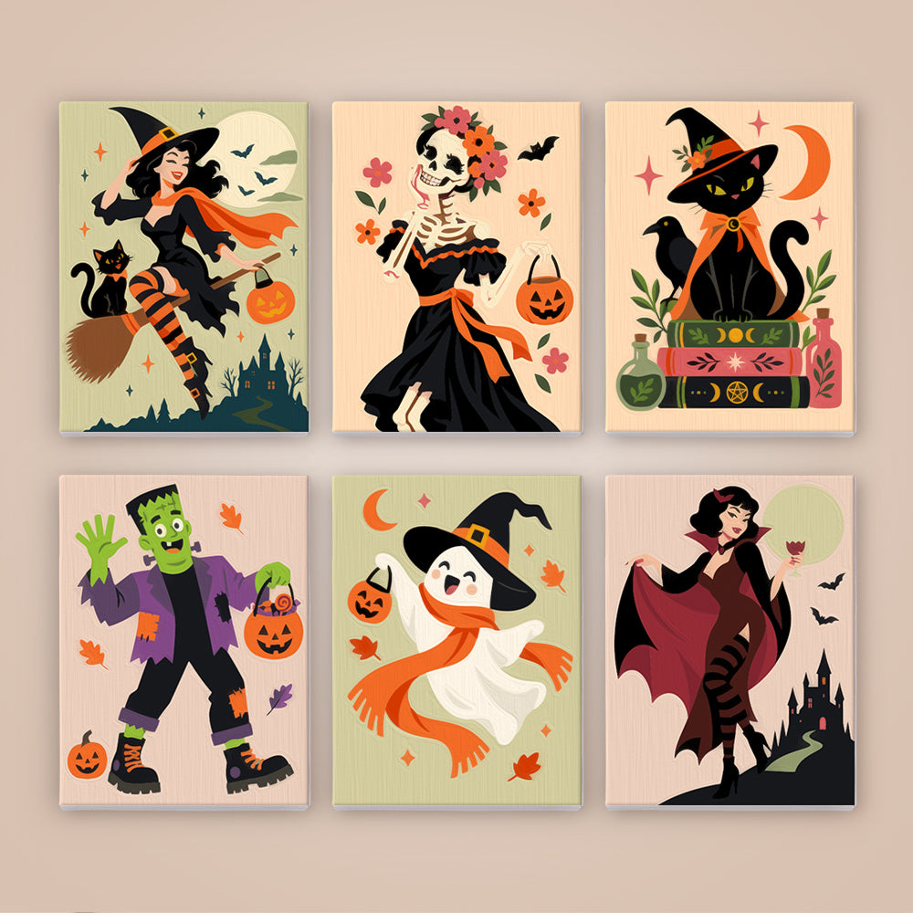 Classic Halloween Characters mini paint by numbers – image 8