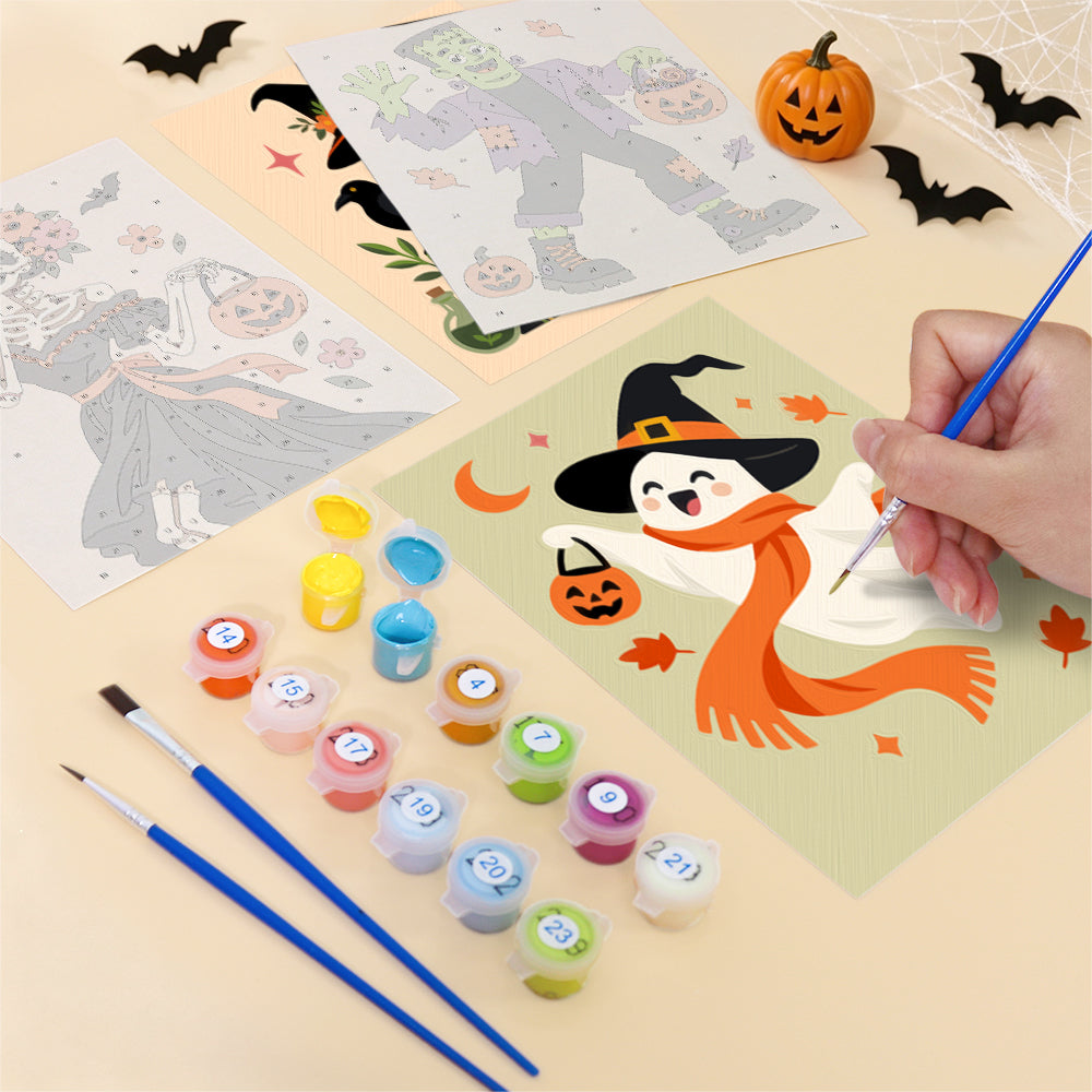 Classic Halloween Characters mini paint by numbers – image 12
