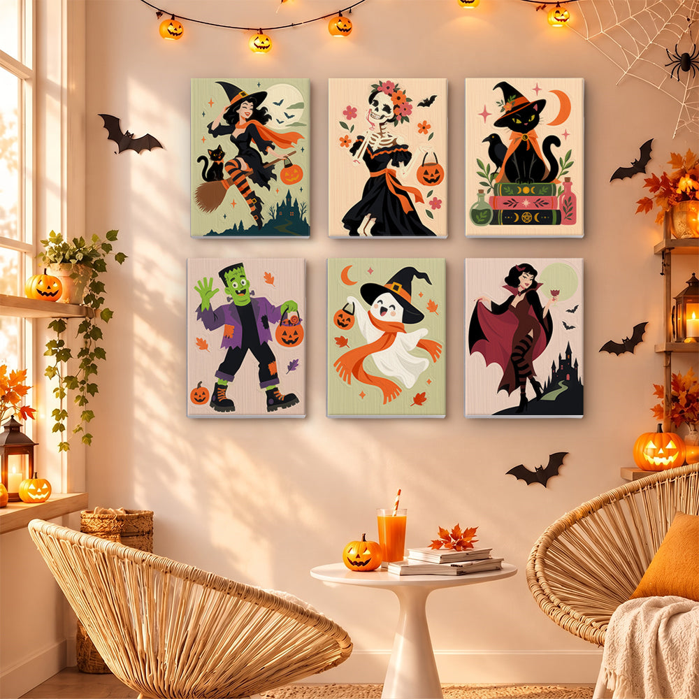 Classic Halloween Characters mini paint by numbers – image 16