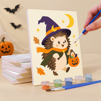 Flamingo Witch and Skater Pumpkin mini paint by numbers – image 3