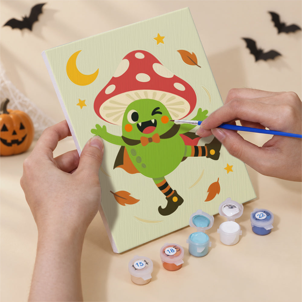 Flamingo Witch and Skater Pumpkin mini paint by numbers – image 5