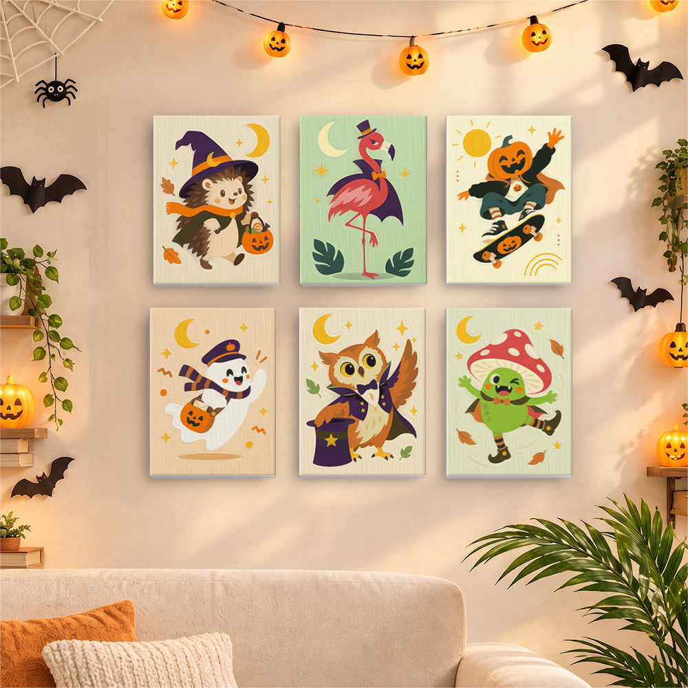 Flamingo Witch and Skater Pumpkin mini paint by numbers – image 17