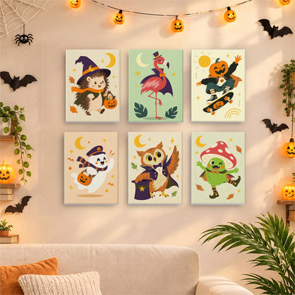 Flamingo Witch and Skater Pumpkin mini paint by numbers – image 17