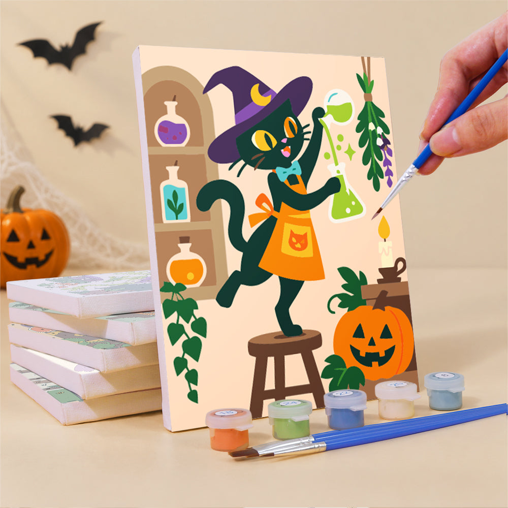 Halloween Potion Lab Animals mini paint by numbers – image 3