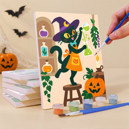 Halloween Potion Lab Animals mini paint by numbers – image 3