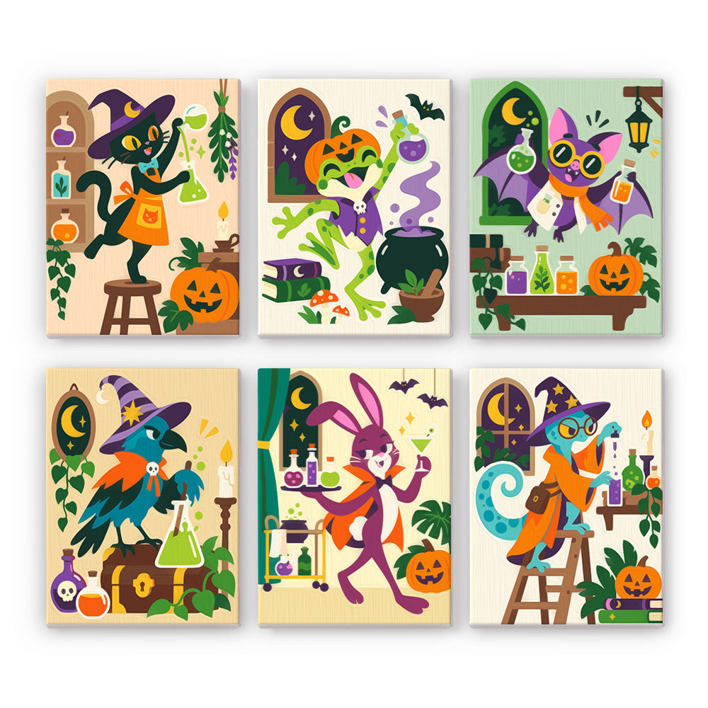 Halloween Potion Lab Animals mini paint by numbers – image 7