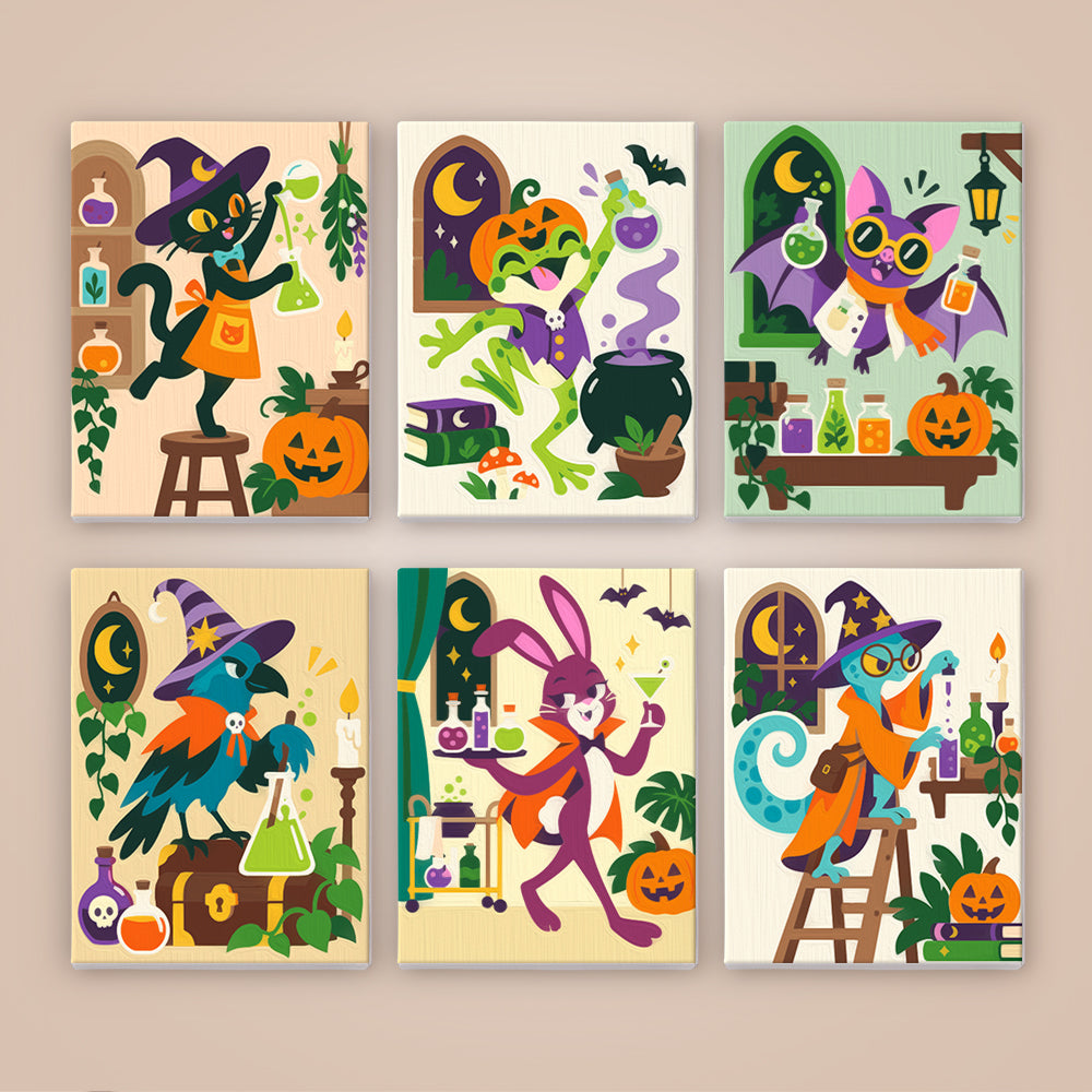 Halloween Potion Lab Animals mini paint by numbers – image 8