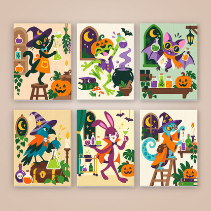 Halloween Potion Lab Animals mini paint by numbers – image 8