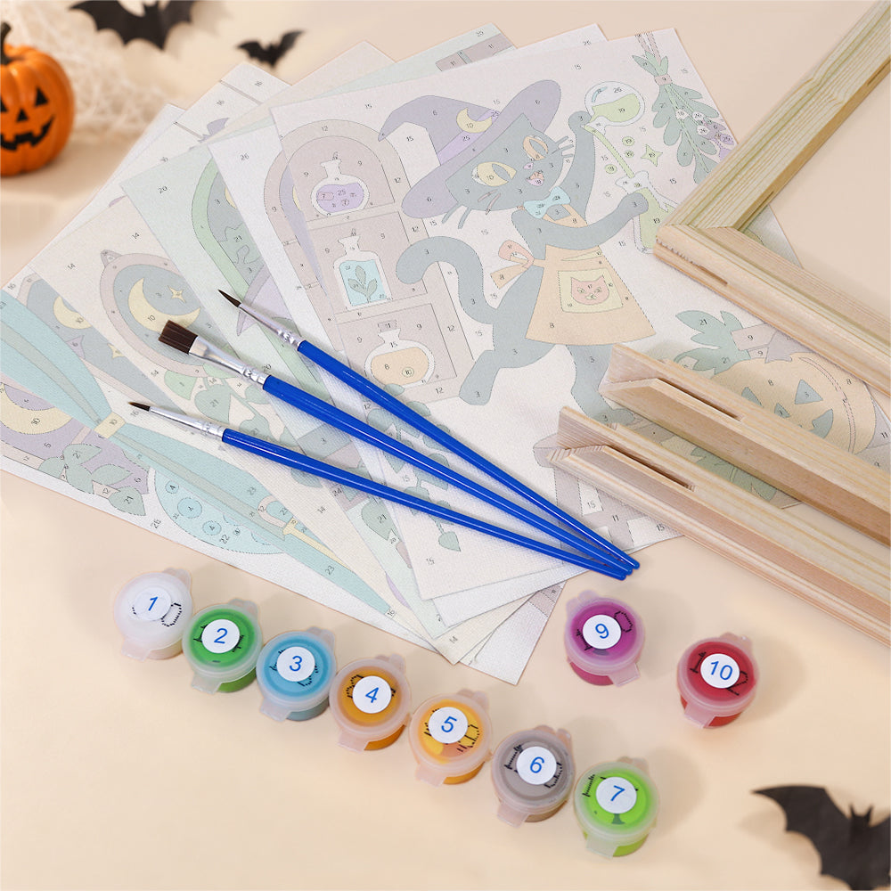Halloween Potion Lab Animals mini paint by numbers – image 11