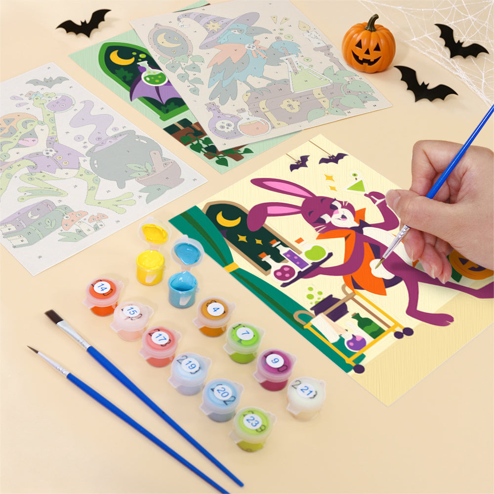 Halloween Potion Lab Animals mini paint by numbers – image 12