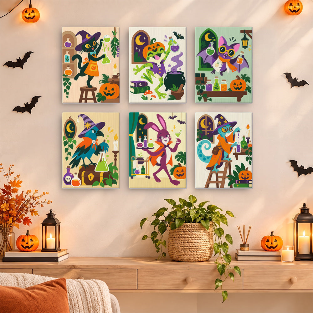 Halloween Potion Lab Animals mini paint by numbers – image 14