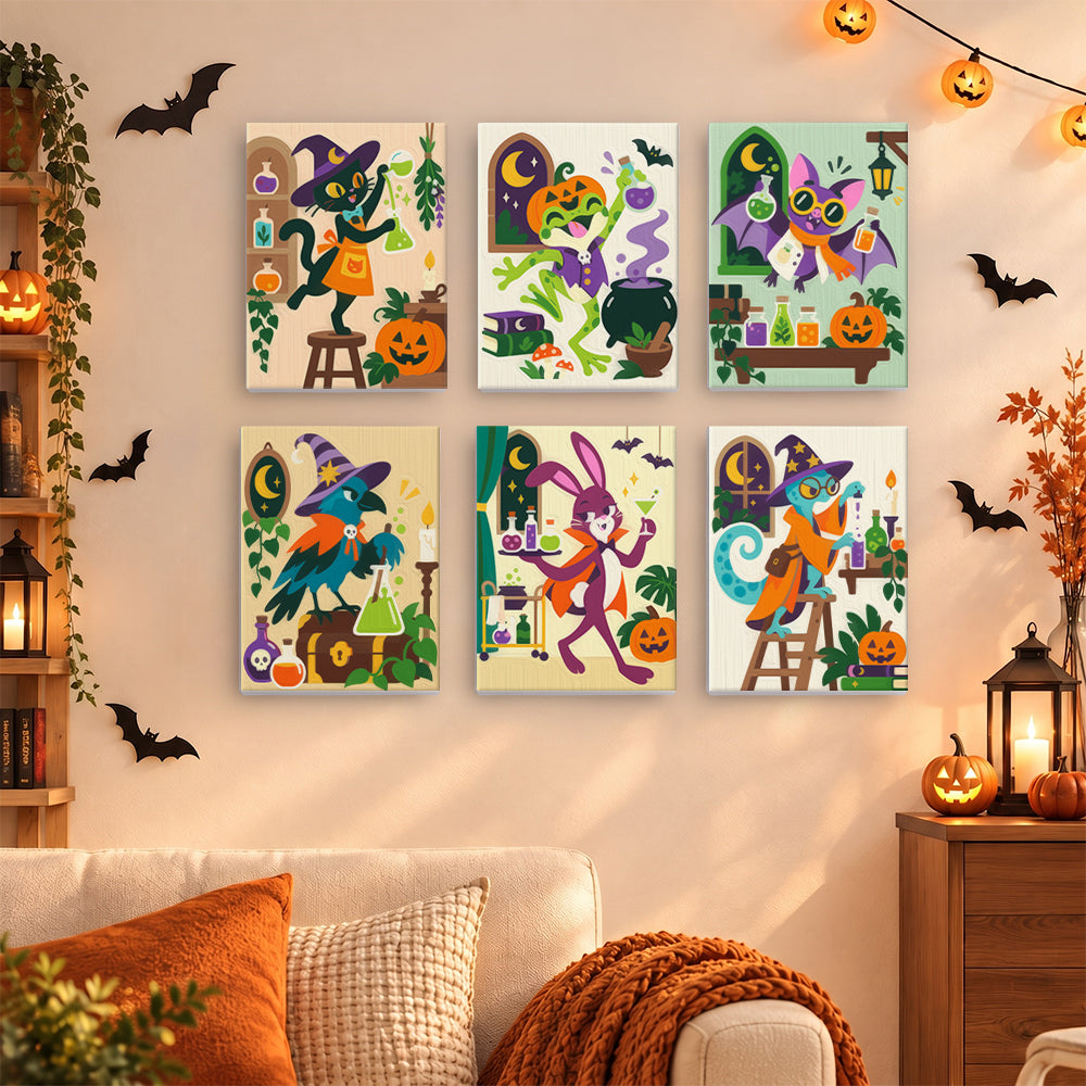 Halloween Potion Lab Animals mini paint by numbers – image 15