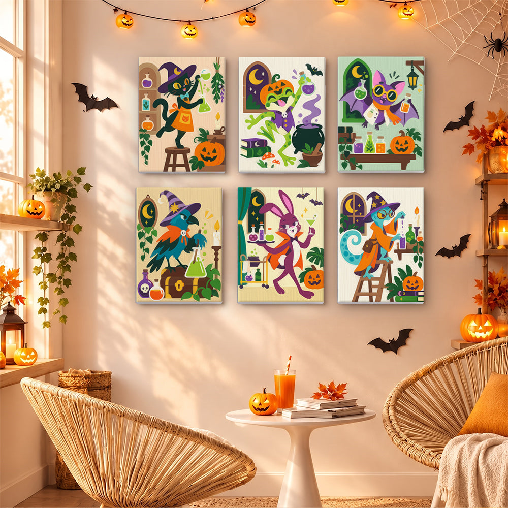 Halloween Potion Lab Animals mini paint by numbers – image 16