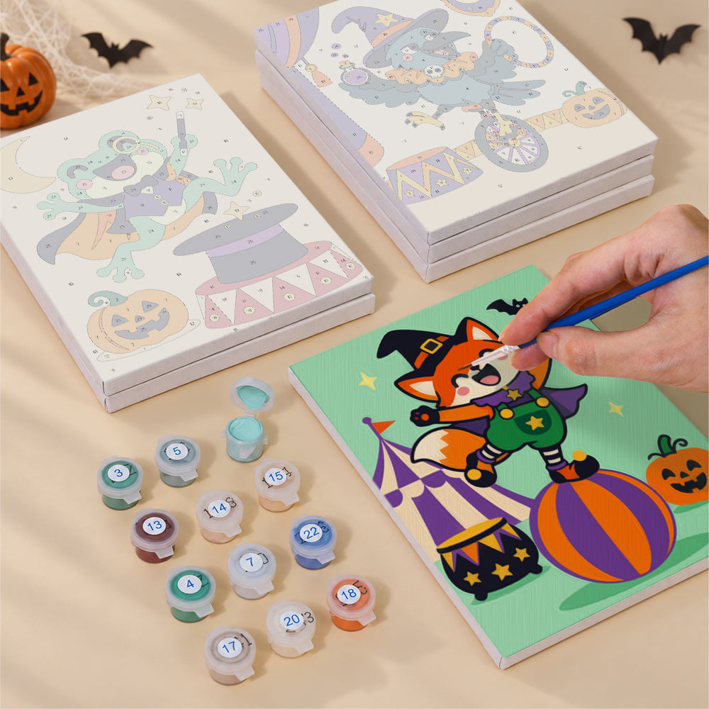 Halloween Circus Animals mini paint by numbers – image 4