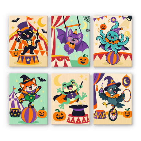 Halloween Circus Animals mini paint by numbers – image 7