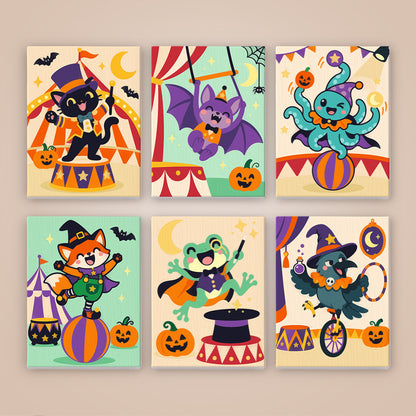 Halloween Circus Animals mini paint by numbers – image 8