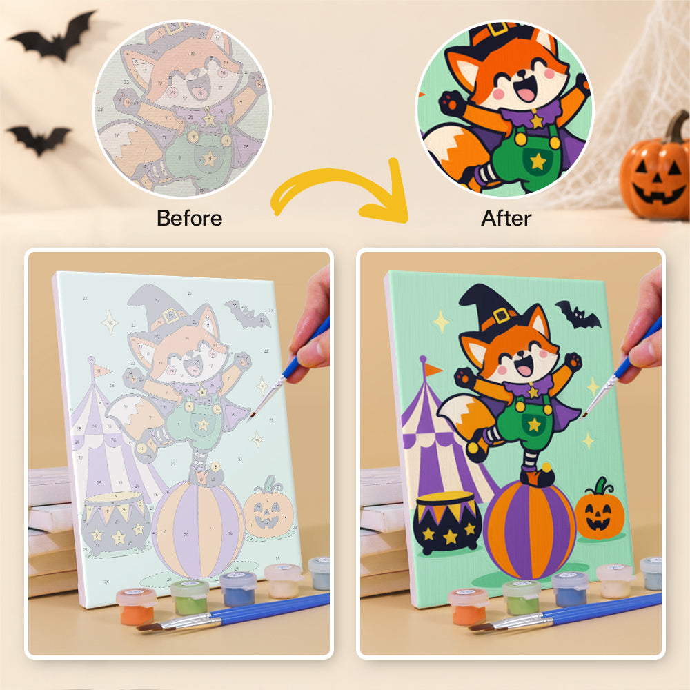 Halloween Circus Animals mini paint by numbers – image 10