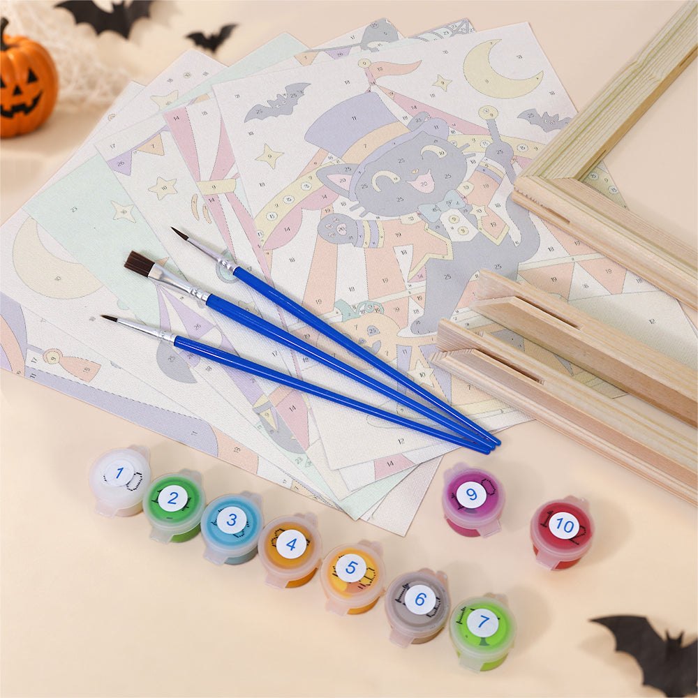 Halloween Circus Animals mini paint by numbers – image 11
