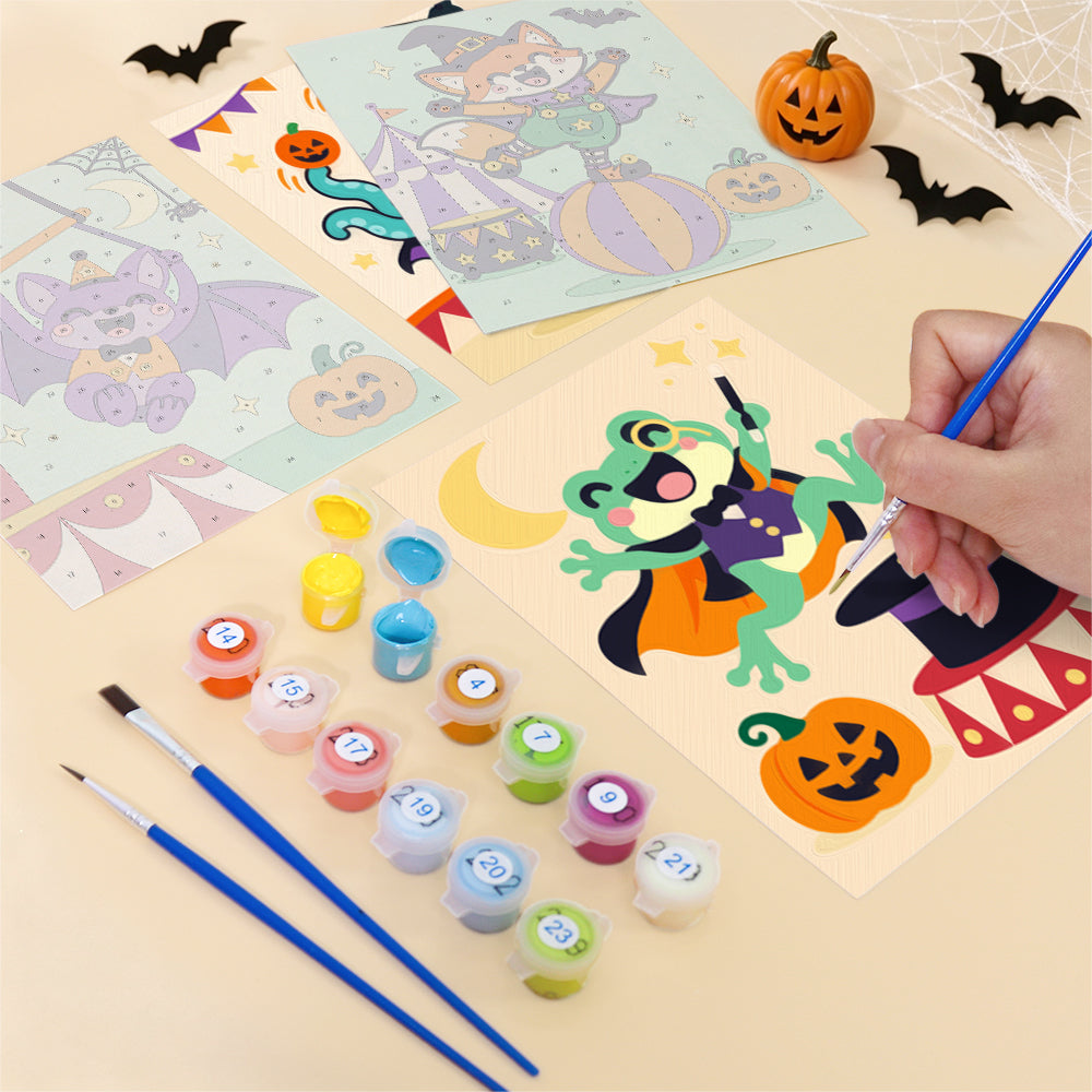 Halloween Circus Animals mini paint by numbers – image 12