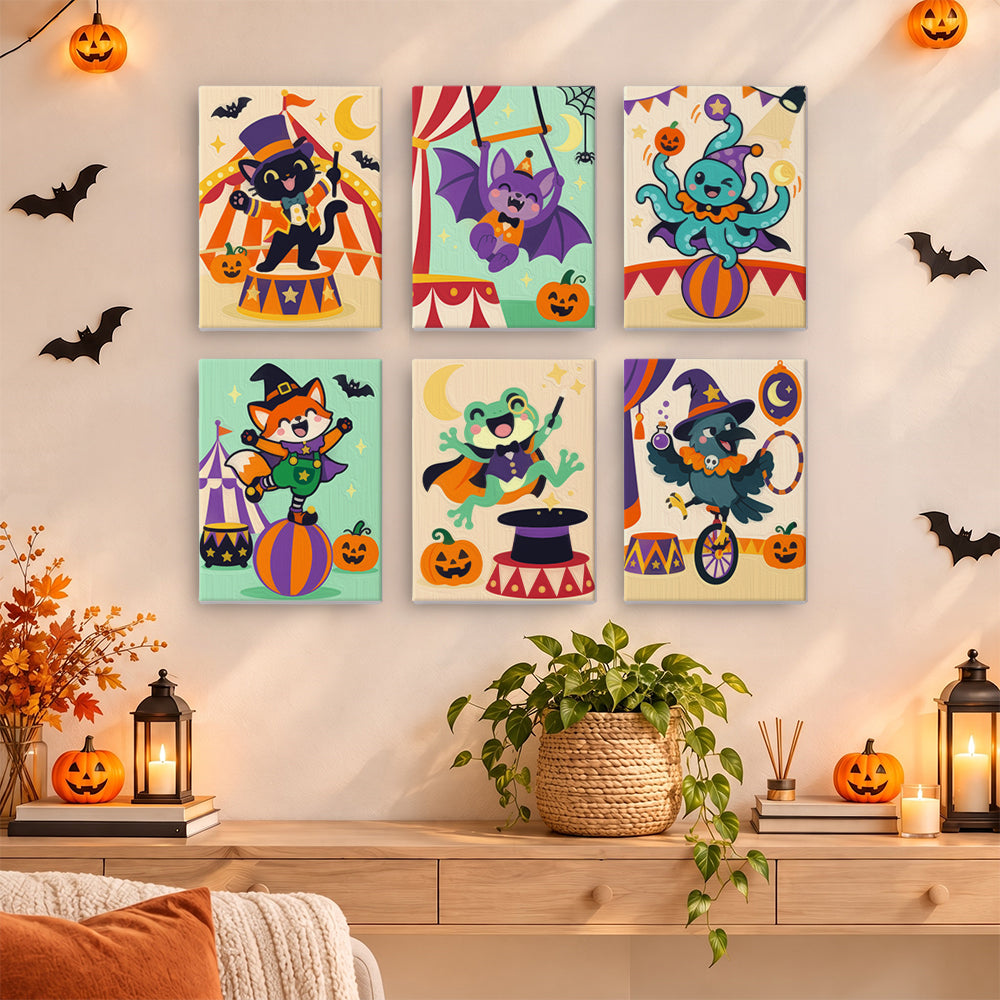 Halloween Circus Animals mini paint by numbers – image 14