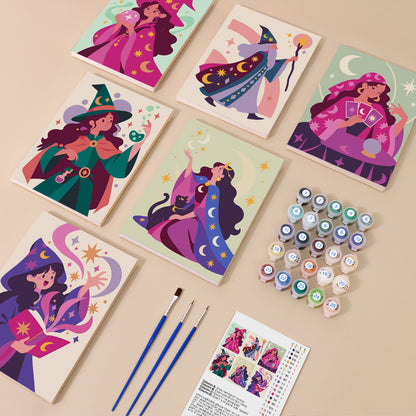 Mystical Witches and Wizards mini paint by numbers – image 1