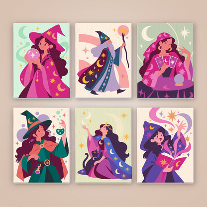 Mystical Witches and Wizards mini paint by numbers – image 8