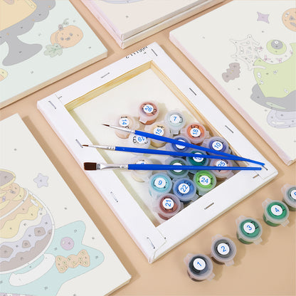 Ghost Pudding and Mummy Toast mini paint by numbers – image 2
