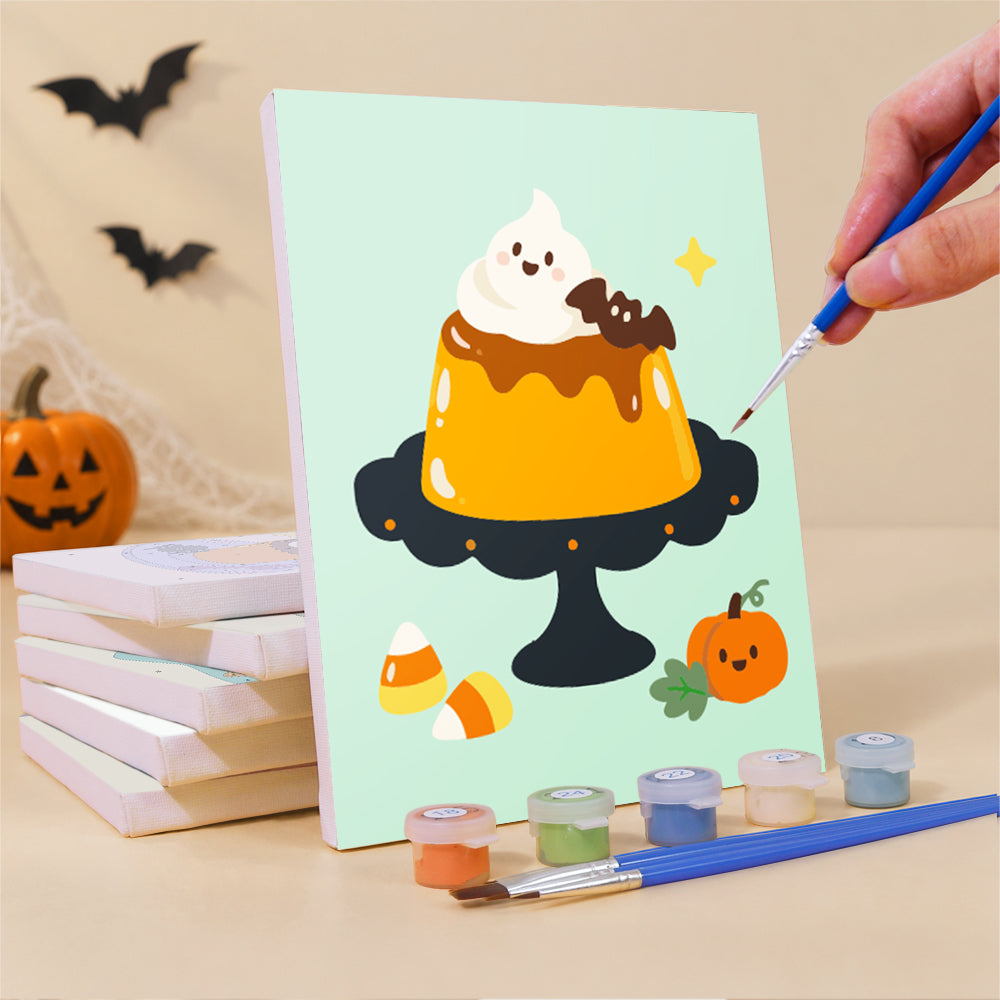 Ghost Pudding and Mummy Toast mini paint by numbers – image 3