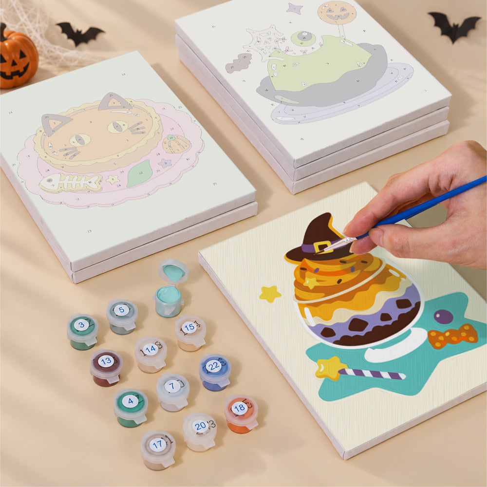 Ghost Pudding and Mummy Toast mini paint by numbers – image 4