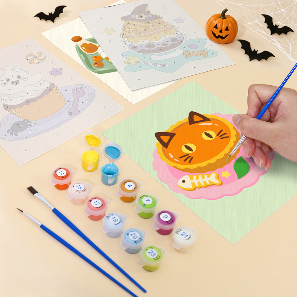 Ghost Pudding and Mummy Toast mini paint by numbers – image 12