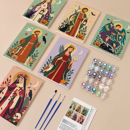 All Hallows Saints and Black Cats mini paint by numbers – image 1