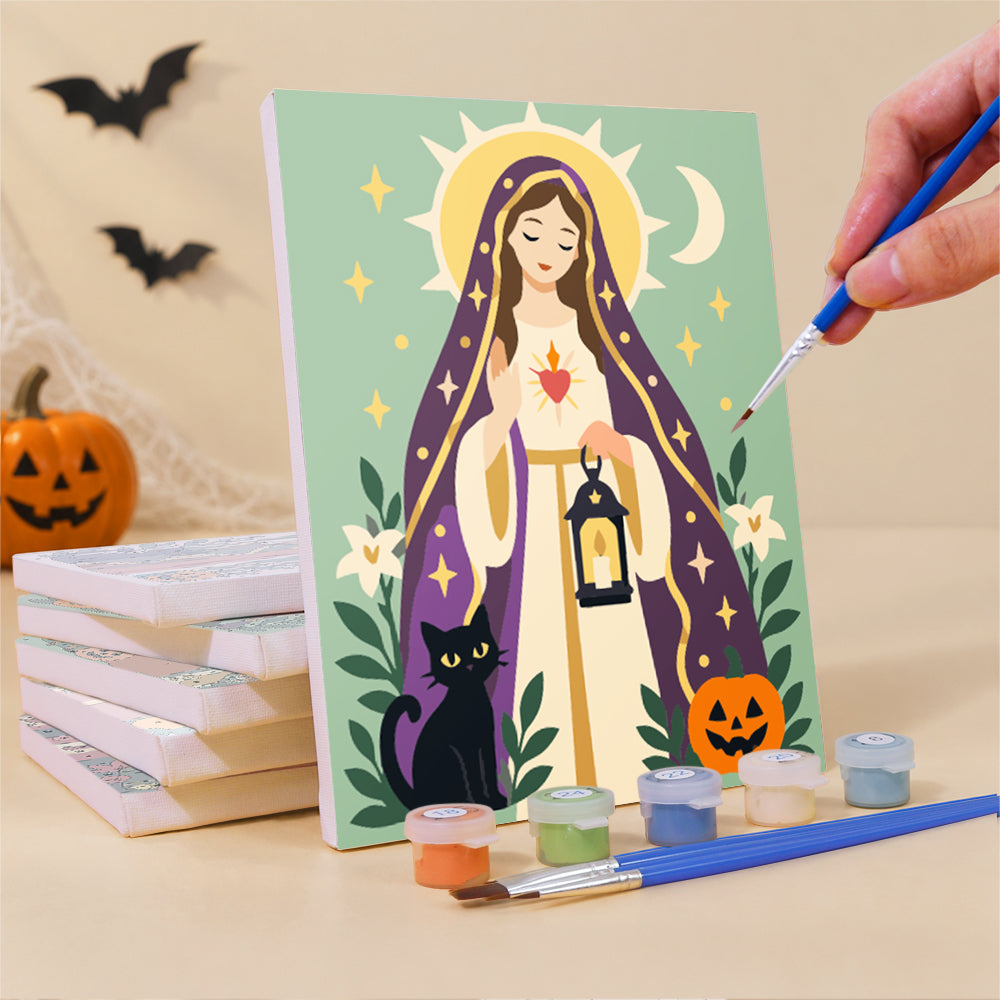 All Hallows Saints and Black Cats mini paint by numbers – image 3