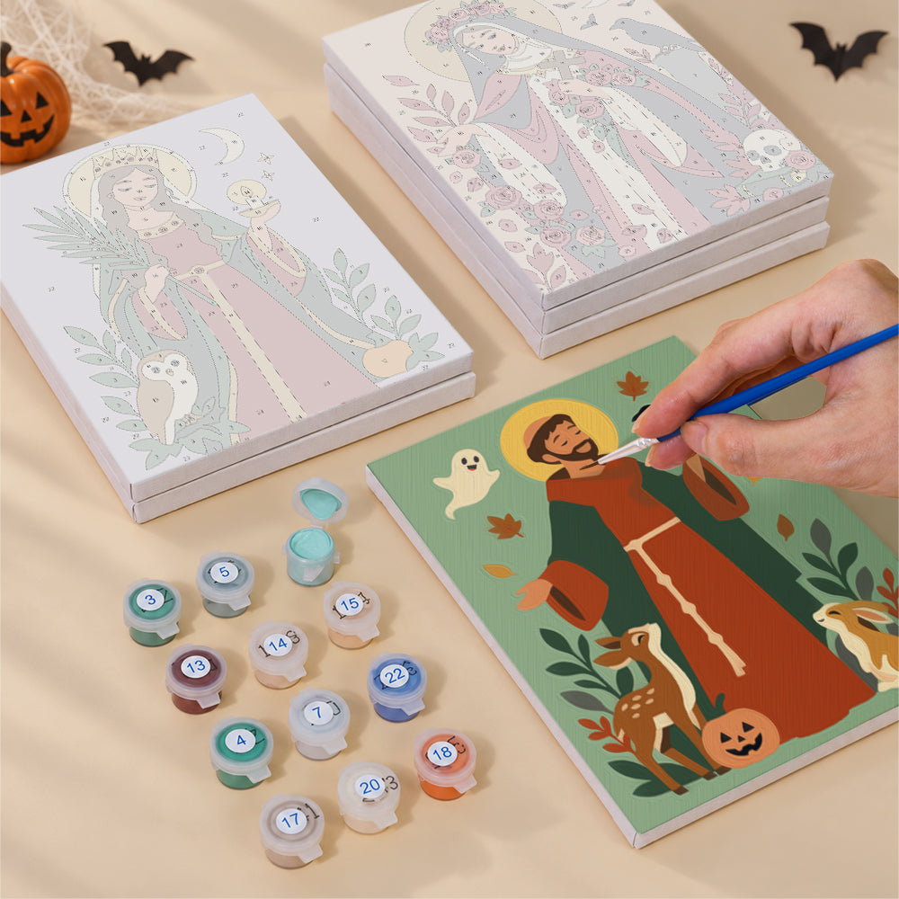 All Hallows Saints and Black Cats mini paint by numbers – image 4