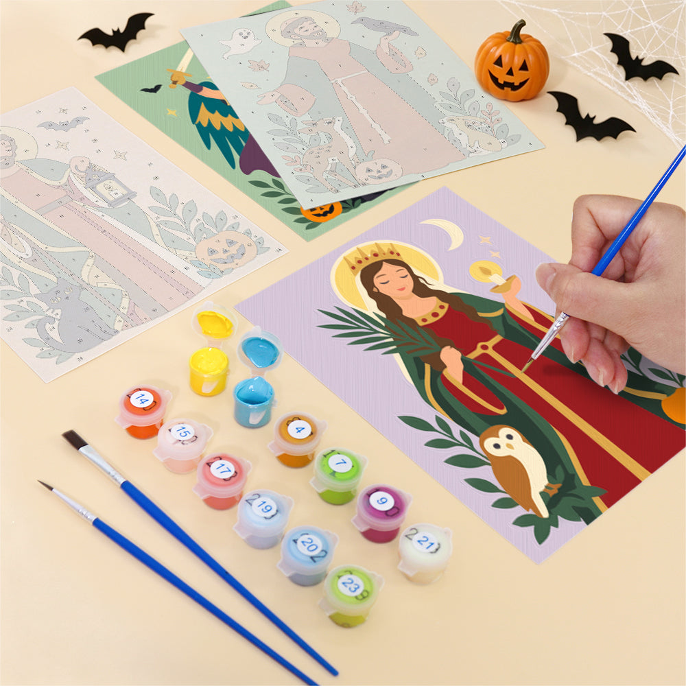 All Hallows Saints and Black Cats mini paint by numbers – image 12