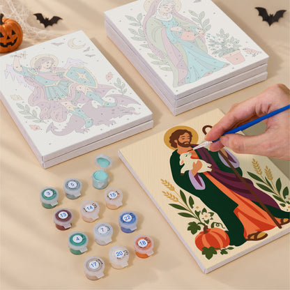 Madonna and Saints at Harvest mini paint by numbers – image 4