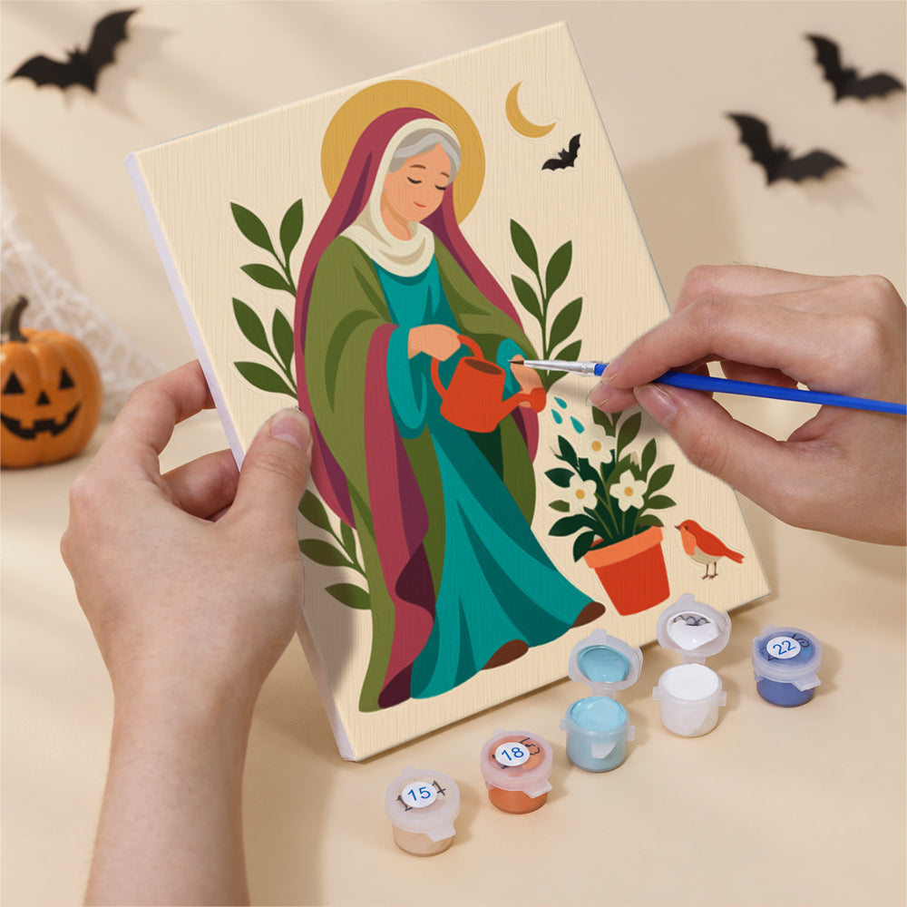 Madonna and Saints at Harvest mini paint by numbers – image 5
