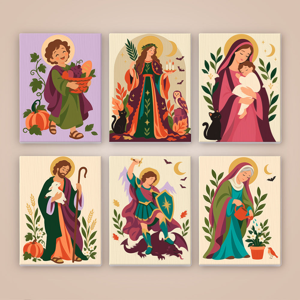 Madonna and Saints at Harvest mini paint by numbers – image 8