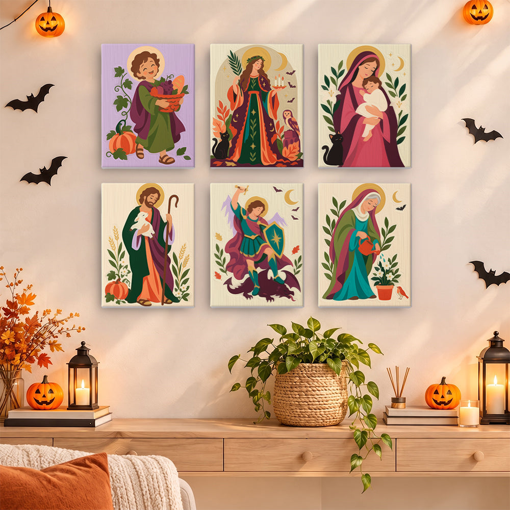 Madonna and Saints at Harvest mini paint by numbers – image 14