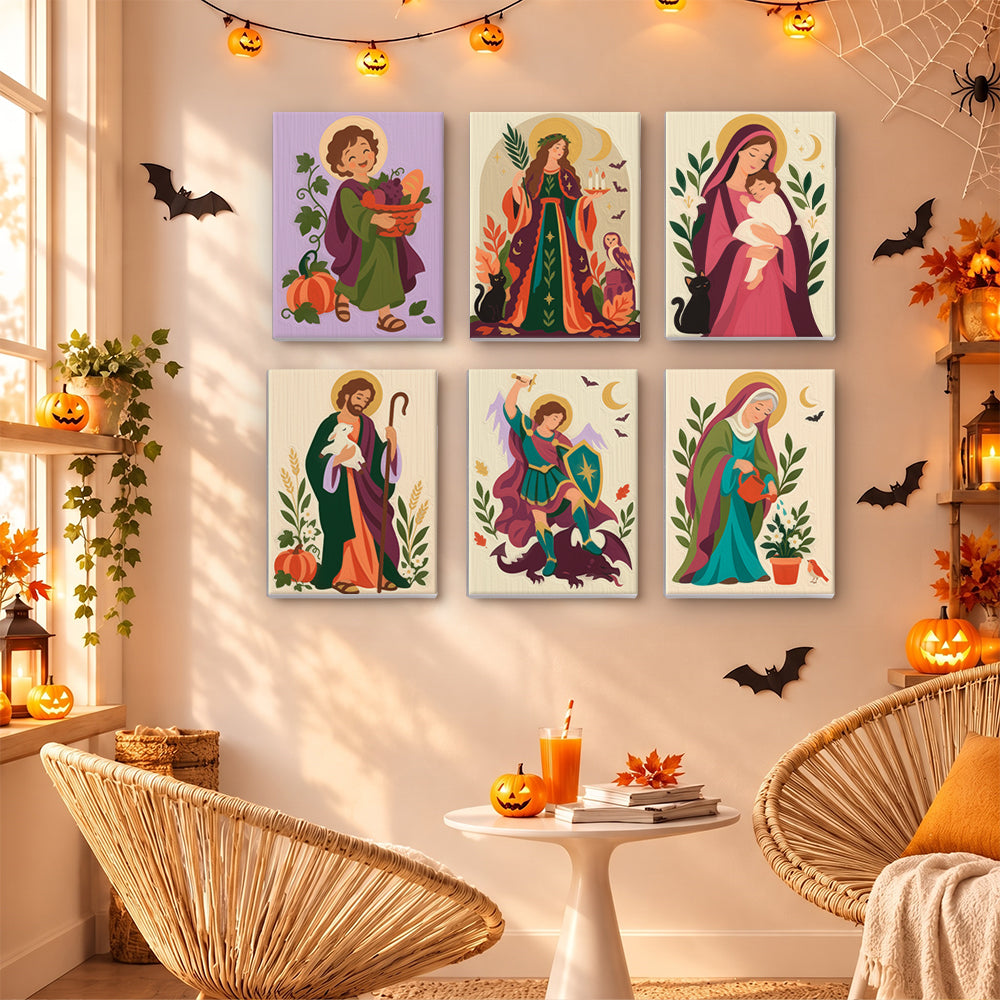 Madonna and Saints at Harvest mini paint by numbers – image 16