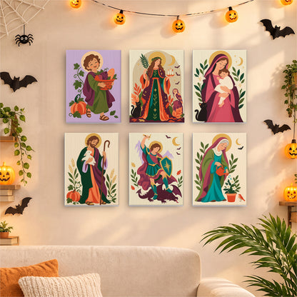 Madonna and Saints at Harvest mini paint by numbers – image 17