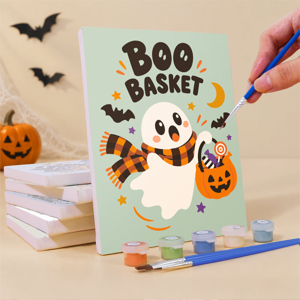 Cute Halloween Characters mini paint by numbers – image 3