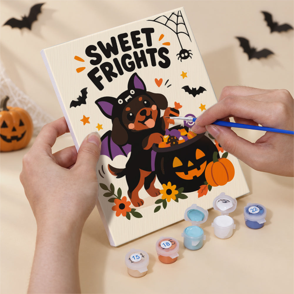 Cute Halloween Characters mini paint by numbers – image 5