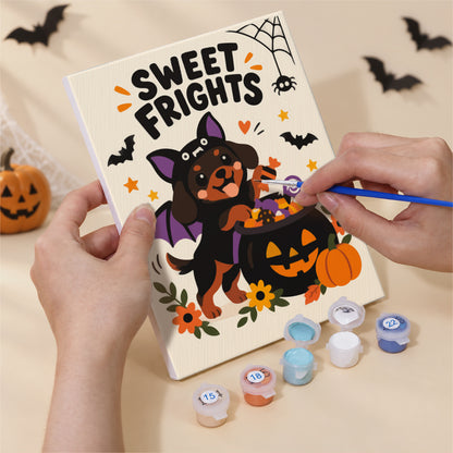 Cute Halloween Characters mini paint by numbers – image 5