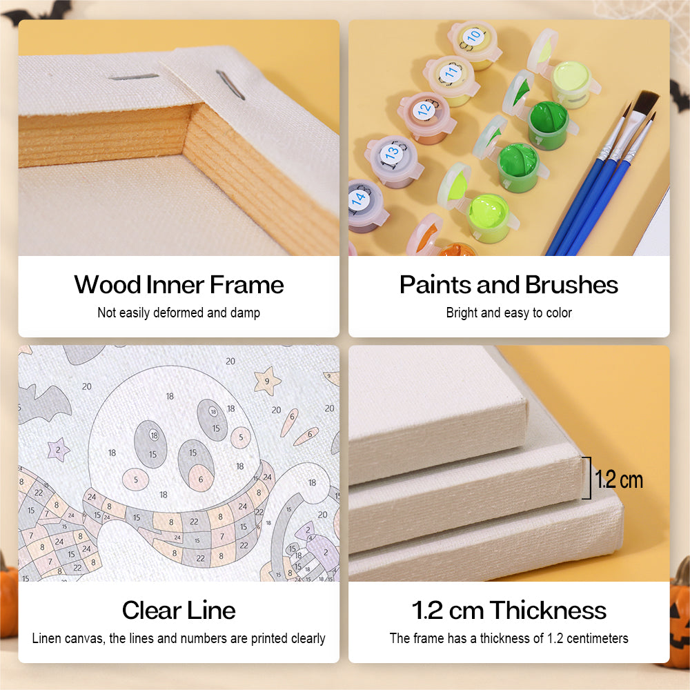 Cute Halloween Characters mini paint by numbers – image 9