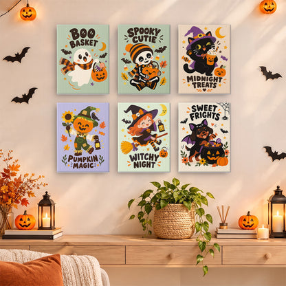 Cute Halloween Characters mini paint by numbers – image 14