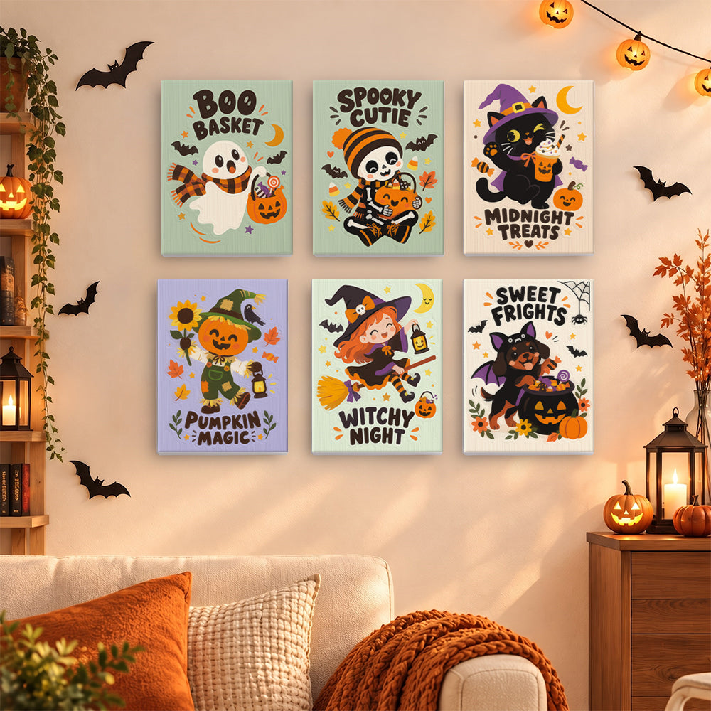 Cute Halloween Characters mini paint by numbers – image 15